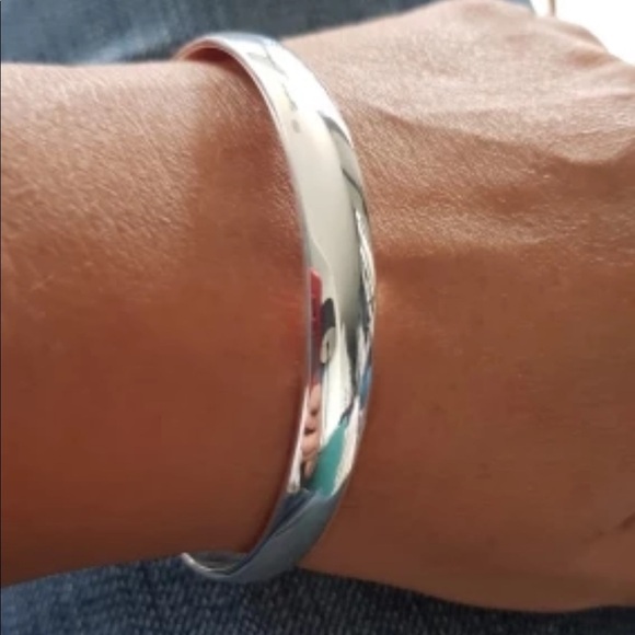 💎NEW 925 Sterling Silver Simple Cuff Bracelet - Picture 6 of 7